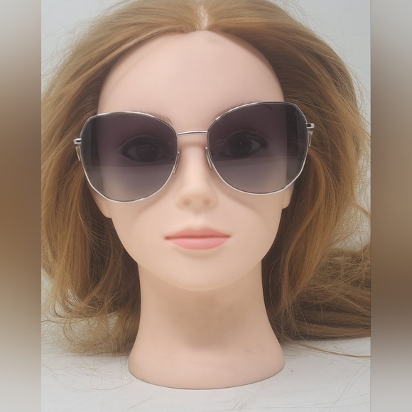 NWT Prada Women's Sunglasses SPR 57YS Silver Grey Gradient Steel Italy 57-18-140 - Picture 11 of 16